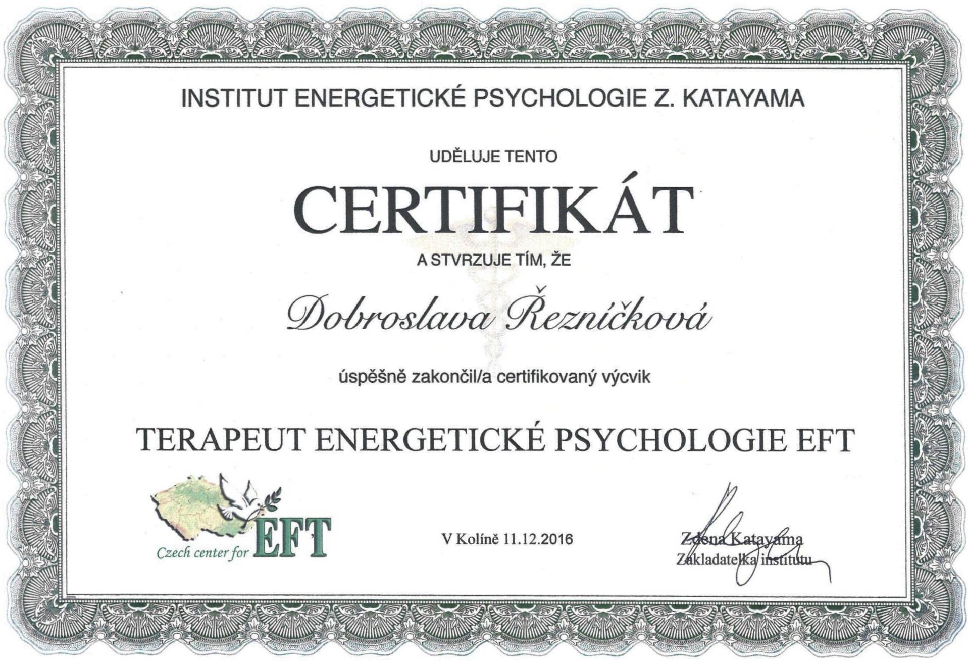 certifikát